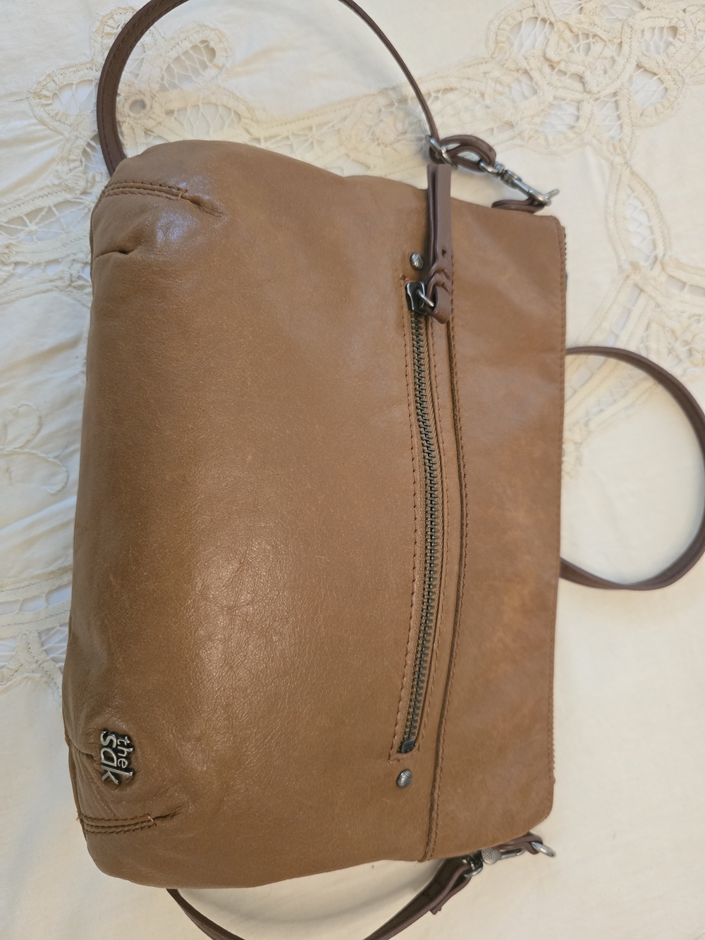 The Sak Tan Leather Crossbody Bag